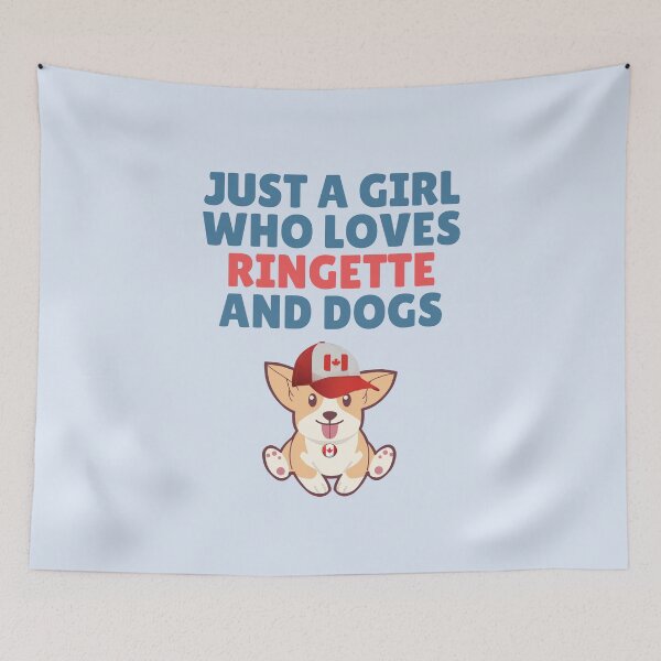 Item preview, Just a girl who loves ringette and dogs designed and sold by dacdibac.