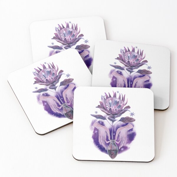 Item preview, Magical composition with hands and fantastic flower prints  designed and sold by VisionArtist Ca.