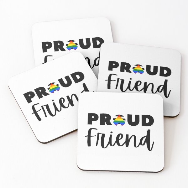 Item preview, Proud Friend Allies. LGBTQ Ally Pride designed and sold by Subtle Pride Shop.