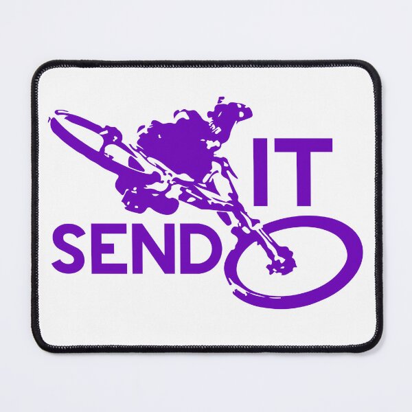 Item preview, Send It Downhill Mountain biking (purple) designed and sold by Design--Spore.