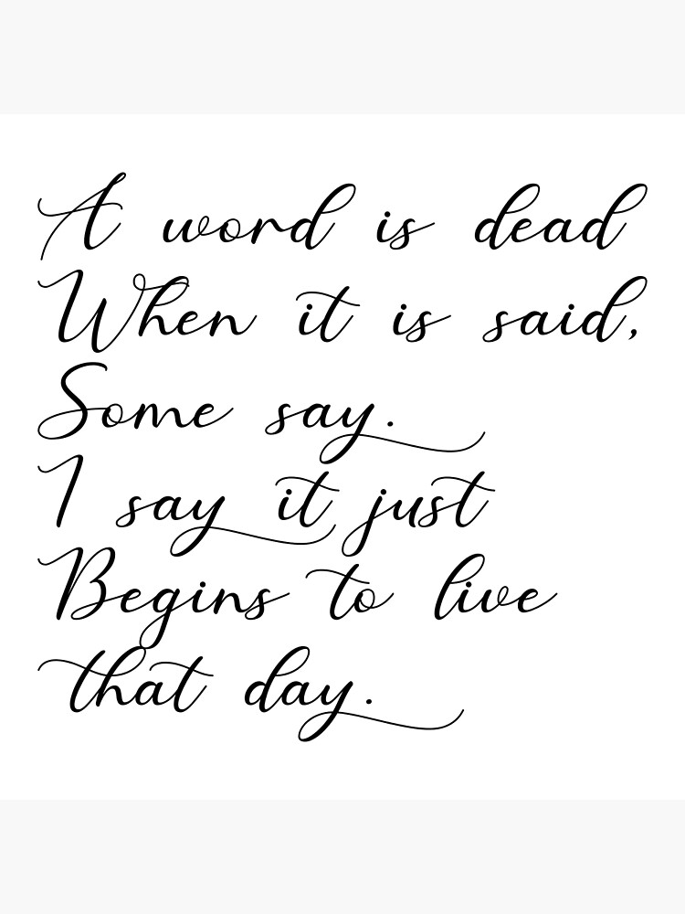  a word is dead emily dickinson poster for sale by meridina redbubble
