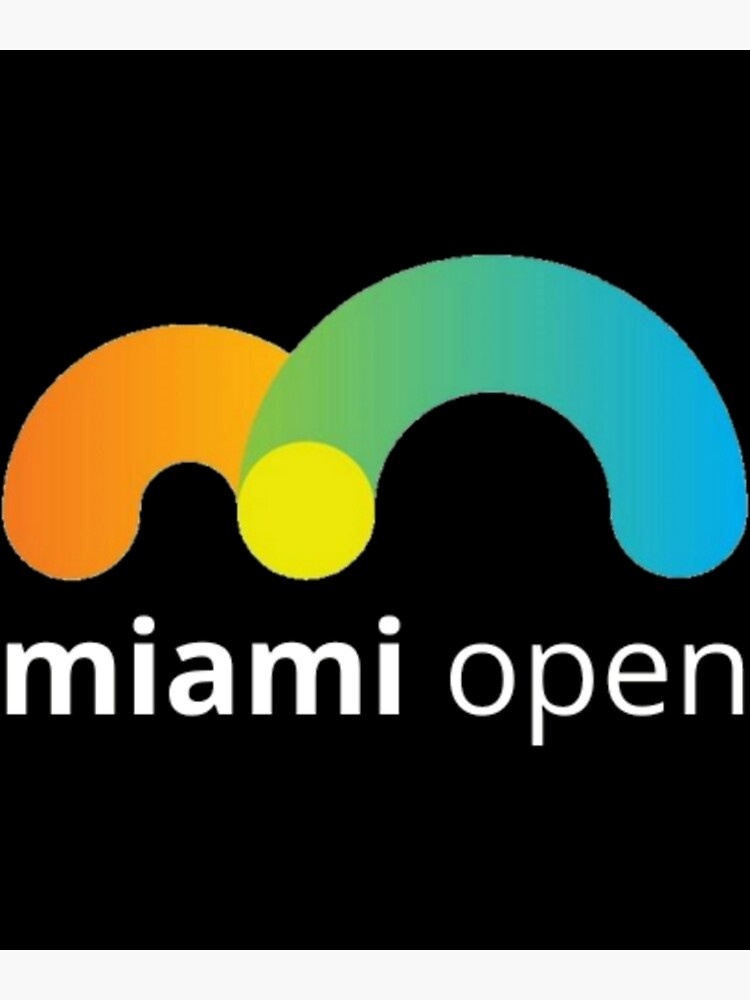 "miami open logo " Poster by geneyaokesey1 Redbubble