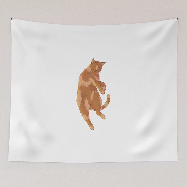 Item preview, Cartoon ginger laying cat designed and sold by ValeryFlame.