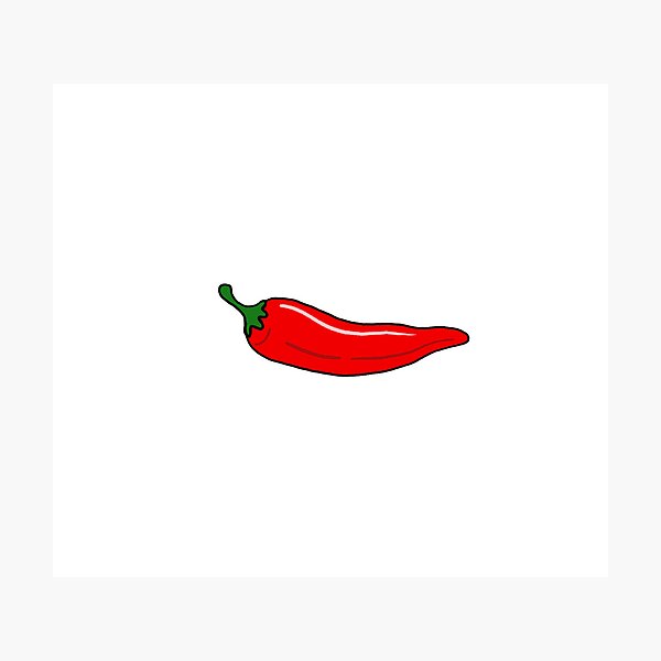 Artikelvorschau, Chili-Pfeffer - weißer Hintergrund entworfen und verkauft von CloverFi.