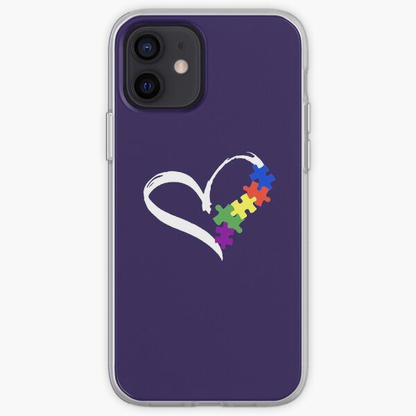 Autism Tshirt Awareness Support ASD Love Puzzle Ribbon iPhone Soft Case