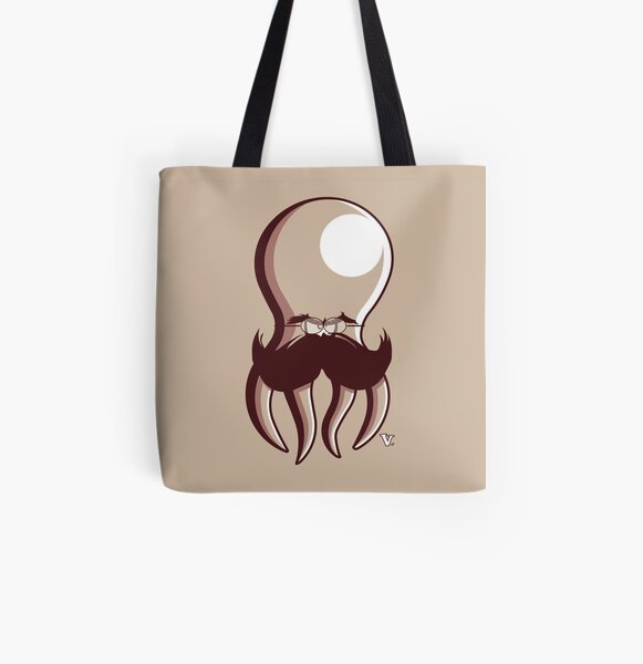 Octopus Nietzsche All Over Print Tote Bag