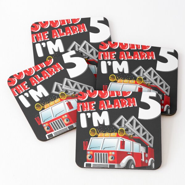 Item preview, Kids Fire Truck 5 Years Old Firefighter 5th Birthday Boy designed and sold by Karenleeha.