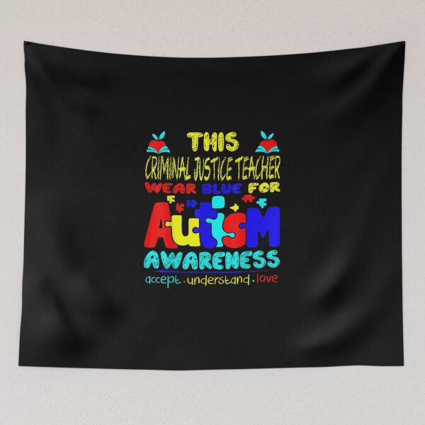 Item preview, Criminal Justice Teacher Wear Blue Autism Awareness Tshirt designed and sold by VargasParis.