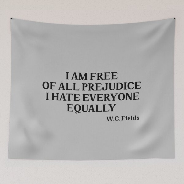 Item preview, I am free of all prejudice I hate everyone equally, black designed and sold by perezzzoso.