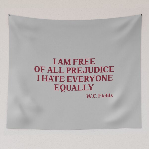 Item preview, I am free of all prejudice I hate everyone equally, burgundy designed and sold by perezzzoso.