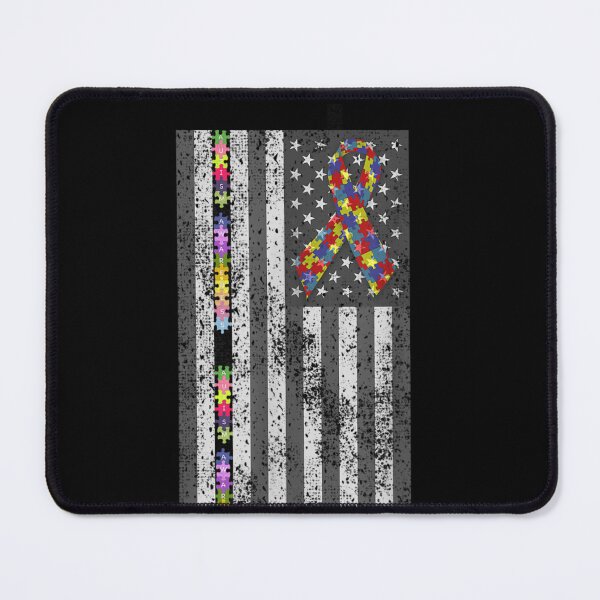 Item preview, American Flag Autism Awareness Puzzle Piece & Ribbon T Shirt designed and sold by VargasParis.