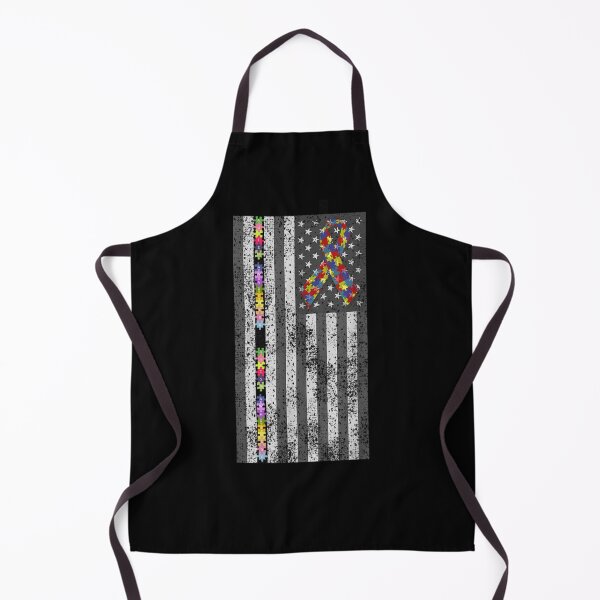 Item preview, American Flag Autism Awareness Puzzle Piece & Ribbon T Shirt designed and sold by VargasParis.