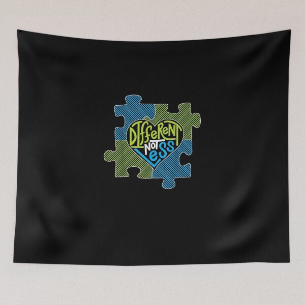 Item preview, Different Not Less Tshirt - Autism Puzzle Piece designed and sold by VargasParis.