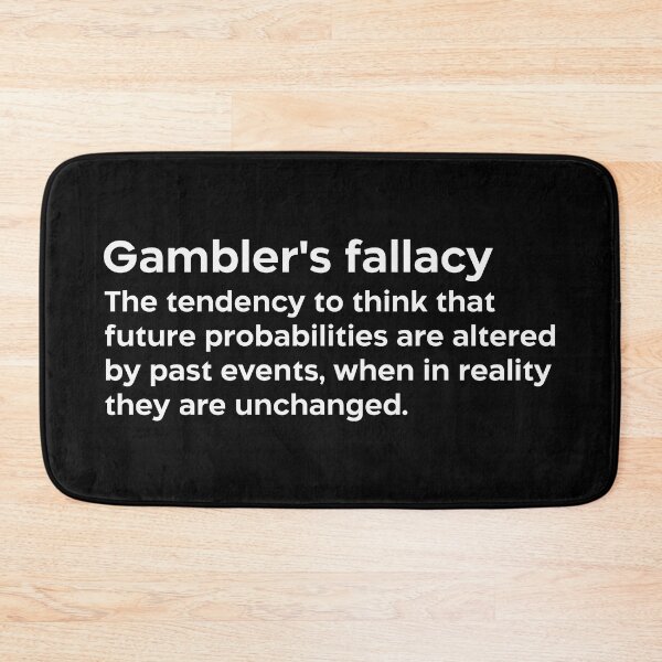 Item preview, Gambler's fallacy white designed and sold by EdimQuotes.