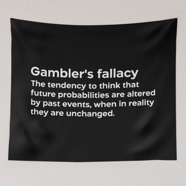 Item preview, Gambler's fallacy white designed and sold by EdimQuotes.