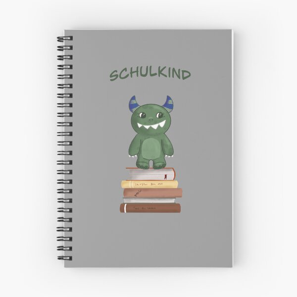 Item preview, School kid monster with books designed and sold by KarinUillu.