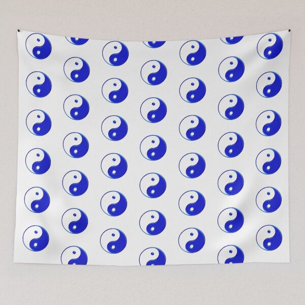 Item preview, Yin & Yang Symbol in ‘Electric Blue Paint’ designed and sold by Suzette Ransome.