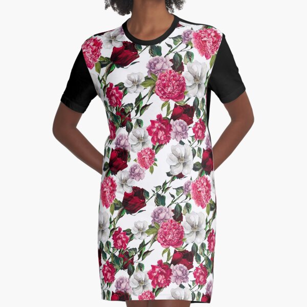 Floral Dream Graphic T-Shirt Dress