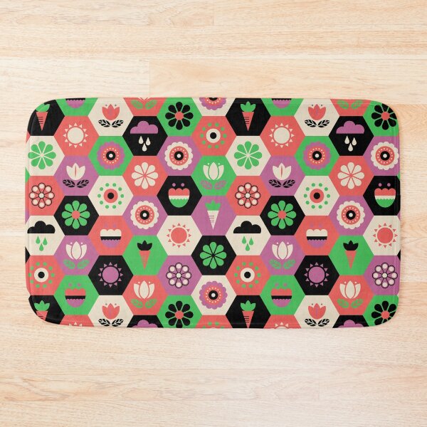 Item preview, Bloom Garden - Hexagon Tile designed and sold by latheandquill.