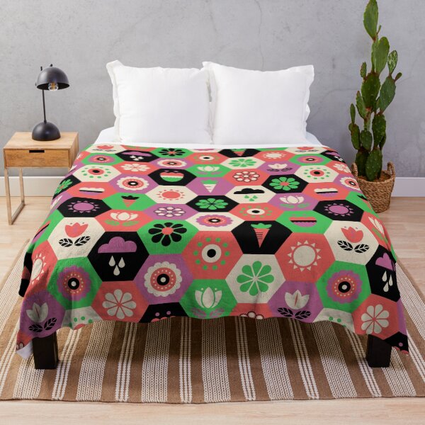 Item preview, Bloom Garden - Hexagon Tile designed and sold by latheandquill.