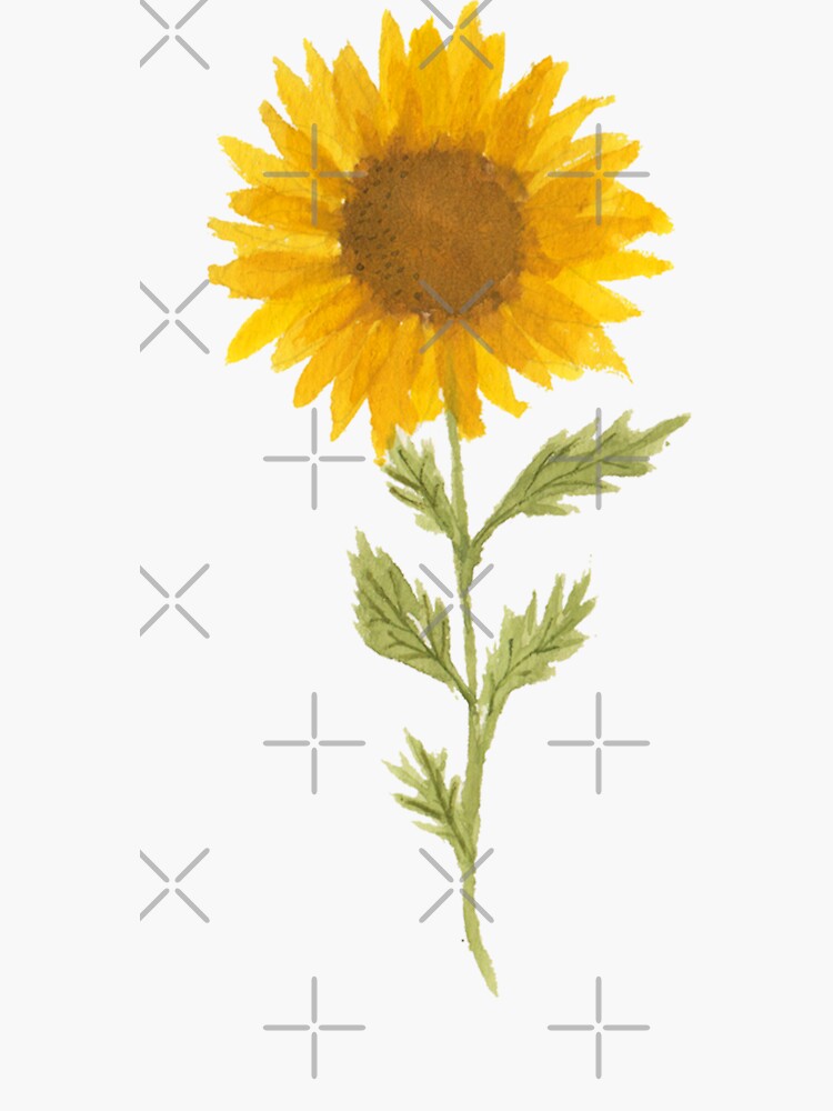 Thumbnail 3 of 3, Sticker, Lovely Sunflower designed and sold by geekgo.