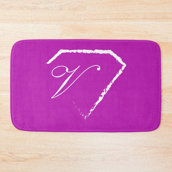 Item preview, V letter monogram initial diamond white designed and sold by mixtape80.