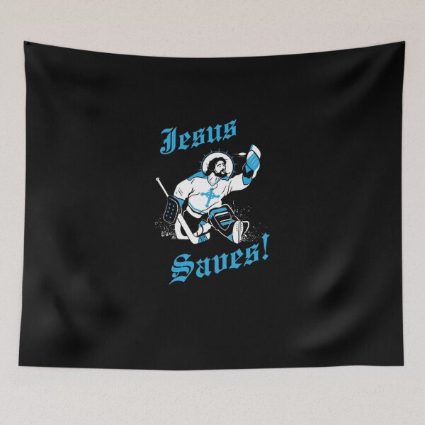 Item preview, jesus saves hockey  designed and sold by Theparticular.