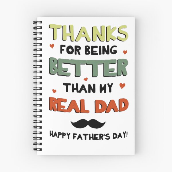 Item preview, Thanks for better than my real Dad Happy Father's Day  designed and sold by smallcatvn.