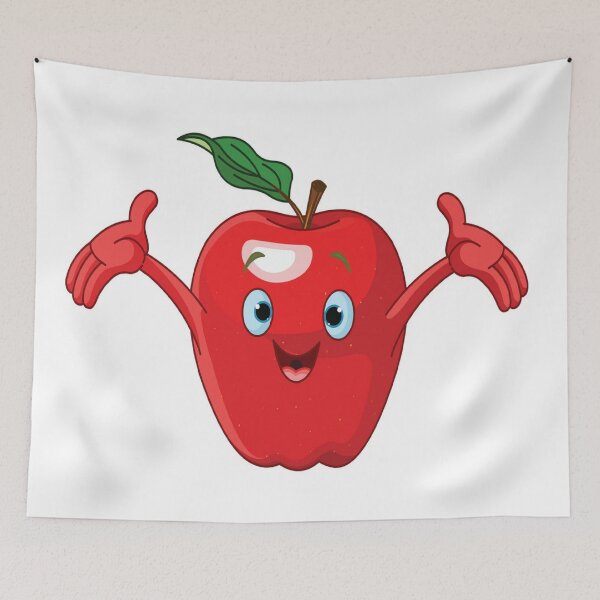 Item preview, dibujos animados de sonrisa de manzana designed and sold by bgyg.