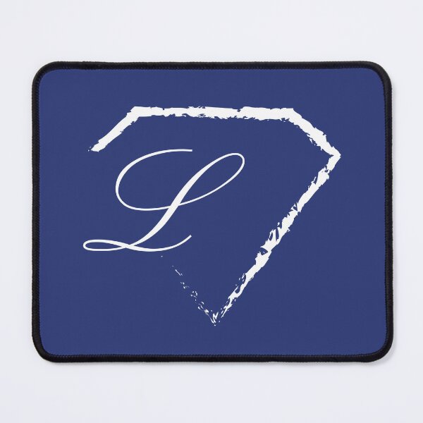 Item preview, L letter monogram initial diamond white designed and sold by mixtape80.