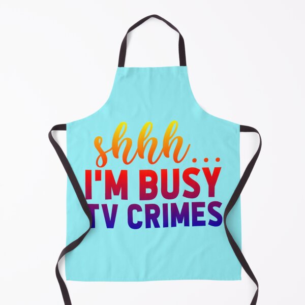 Item preview, Shhhhh I'm busy TV crimes. (Pop art sun burst colors. Vibrant Text.) designed and sold by CristalleLisa.