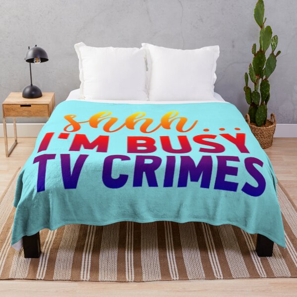 Item preview, Shhhhh  I'm busy TV crimes. (Pop art sun burst colors. Vibrant Text.)  designed and sold by CristalleLisa.