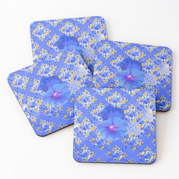 Item preview, BLUE MORNING GLORY ABSTRACT PATTERN ART designed and sold by sharlesart.