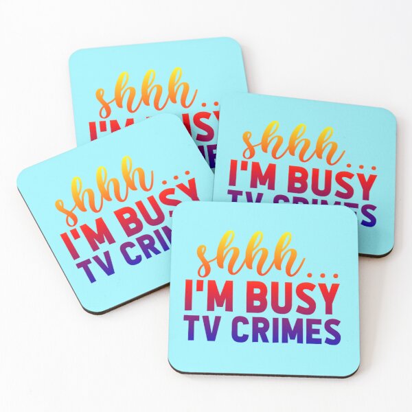 Item preview, Shhhhh  I'm busy TV crimes. (Pop art sun burst colors. Vibrant Text.)  designed and sold by CristalleLisa.