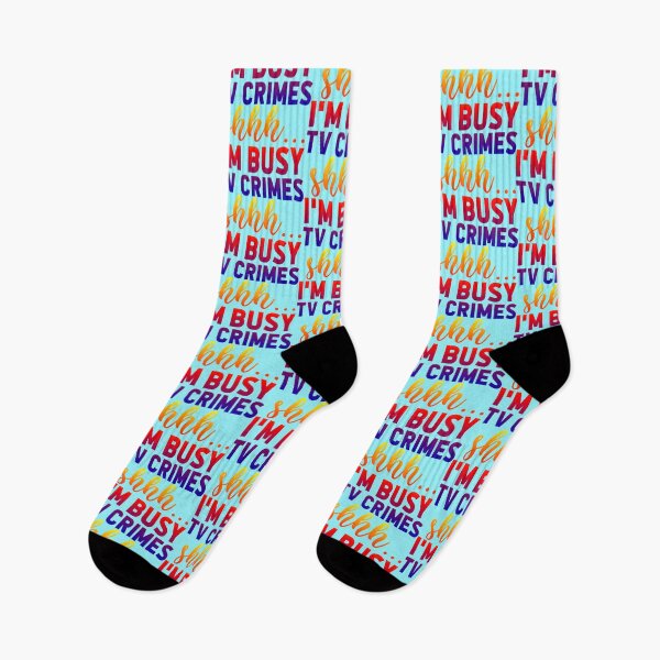 Item preview, Shhhhh  I'm busy TV crimes. (Pop art sun burst colors. Vibrant Text.)  designed and sold by CristalleLisa.