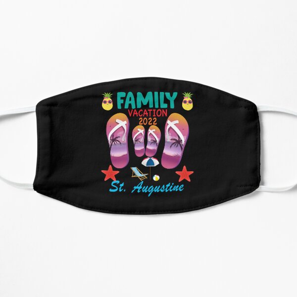 St. Augustine Florida Vacation 2022 Flip Flops Family Group Flat Mask