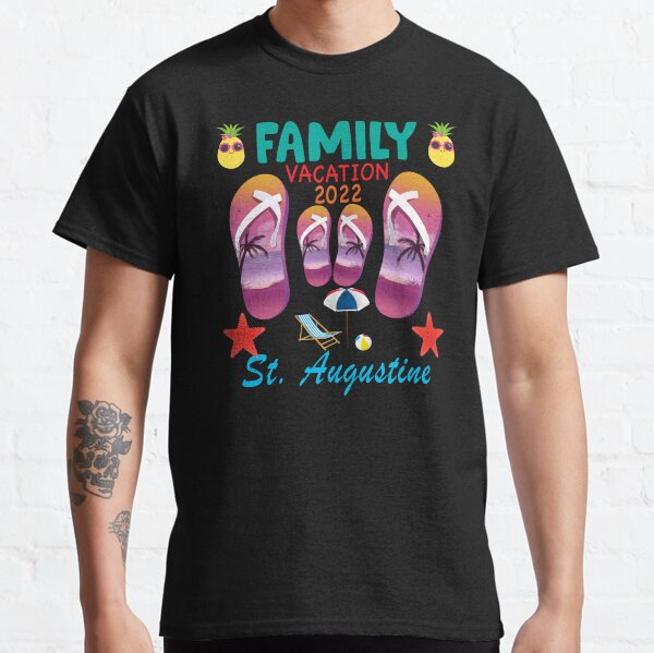 St. Augustine Florida Vacation 2022 Flip Flops Family Group Classic T-Shirt