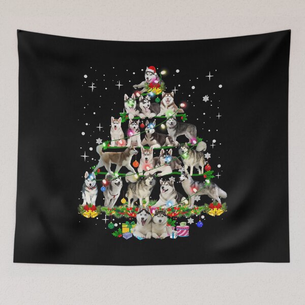 Item preview, Funny Siberian Husky Christmas Tree Xmas Dog Dad Mom designed and sold by PerkinsAarav.