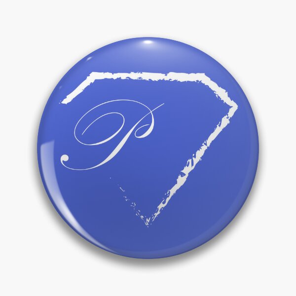 Item preview, P letter monogram initial diamond white designed and sold by mixtape80.