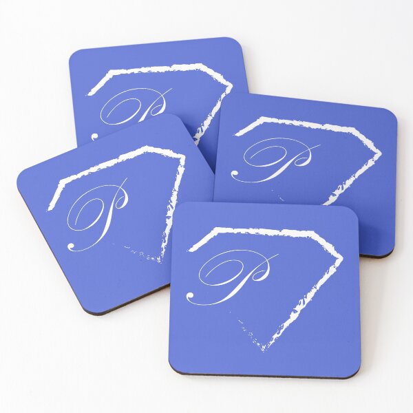 Item preview, P letter monogram initial diamond white designed and sold by mixtape80.