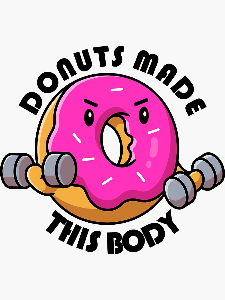 I Workout So I can Eat Donuts, workouts routines, gifts for gym lovers,  unique birthday gifts idea for men, funny quotes with donuts Photographic  Print for Sale by Whmode