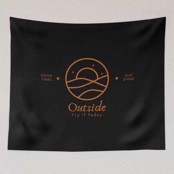 Item preview, "Outside" Good vibes, nature and sunshine outdoors minimalist design Classic . designed and sold by kallerqptart.