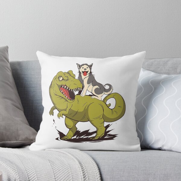 Item preview, Funny Siberian Husky Dog Riding Dinosaur designed and sold by PerkinsAarav.