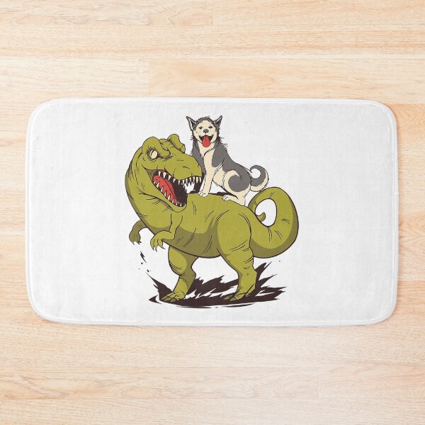 Item preview, Funny Siberian Husky Dog Riding Dinosaur designed and sold by PerkinsAarav.