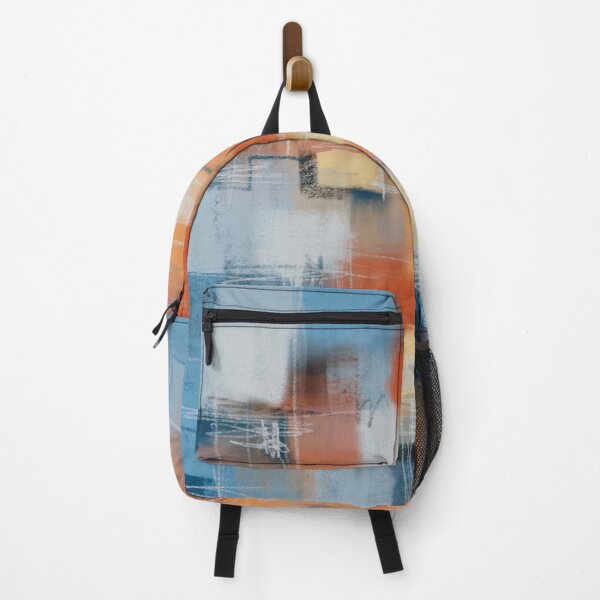Item preview, Abstract Art on Dominant Blue and Complimentary Orange designed and sold by LanrivArtStudio.