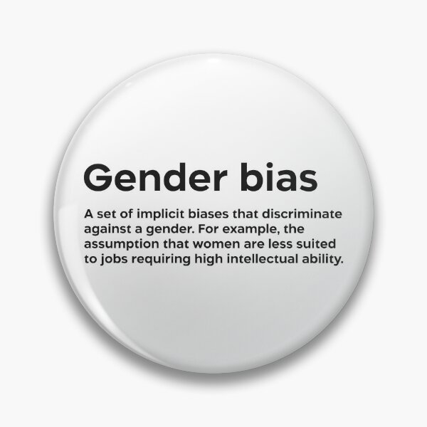 Item preview, Gender bias black designed and sold by EdimQuotes.