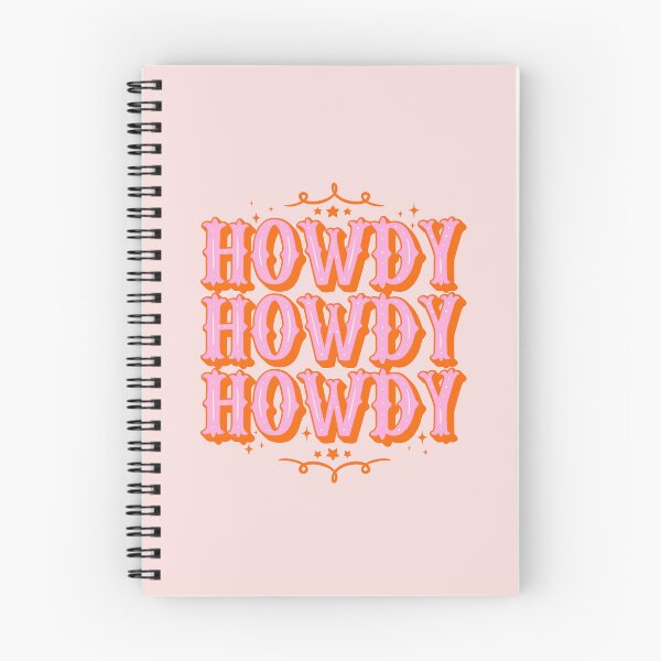 Item preview, HOWDY HOWDY HOWDY YALL | Simple Type With Minimalist Ornament Space Cowgirl Orange Pink Background designed and sold by PEARROT.