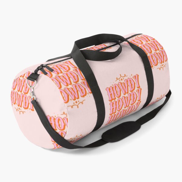Item preview, HOWDY HOWDY HOWDY YALL | Simple Type With Minimalist Ornament Space Cowgirl Orange Pink Background designed and sold by PEARROT.