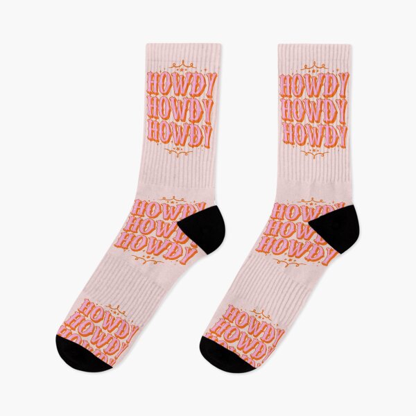 Item preview, HOWDY HOWDY HOWDY YALL | Simple Type With Minimalist Ornament Space Cowgirl Orange Pink Background designed and sold by PEARROT.