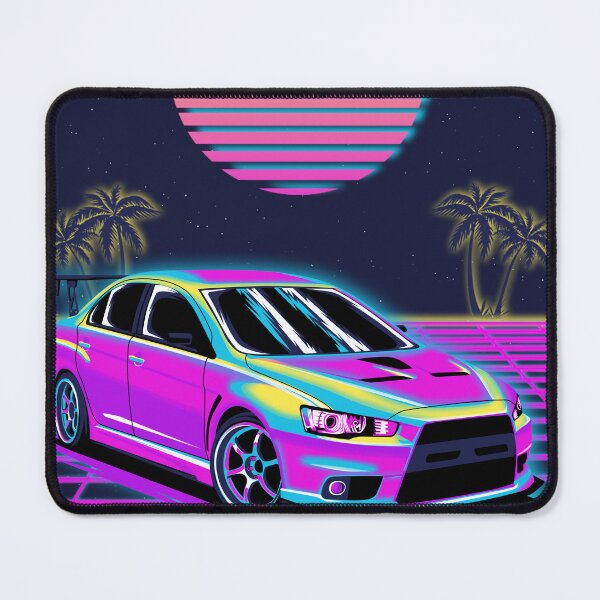 Item preview, Vaporwave Car Lancer Evolution 10 designed and sold by Ryzdesain.